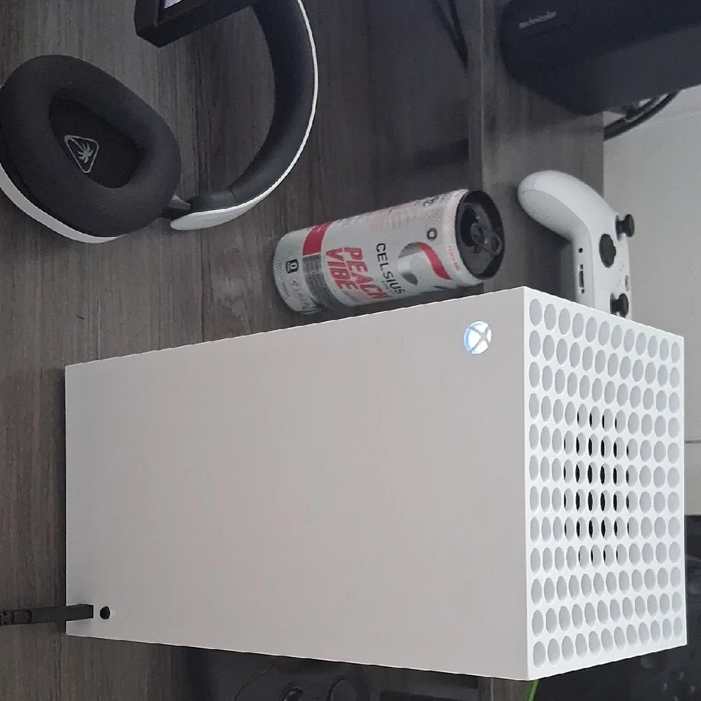 Microsoft White Gaming Console with Black Accents